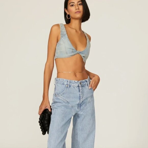 Retrofête Willis Denim Jean Bra Bralette Top Small - Medium-Large (A/ B Cup) - Picture 3 of 13